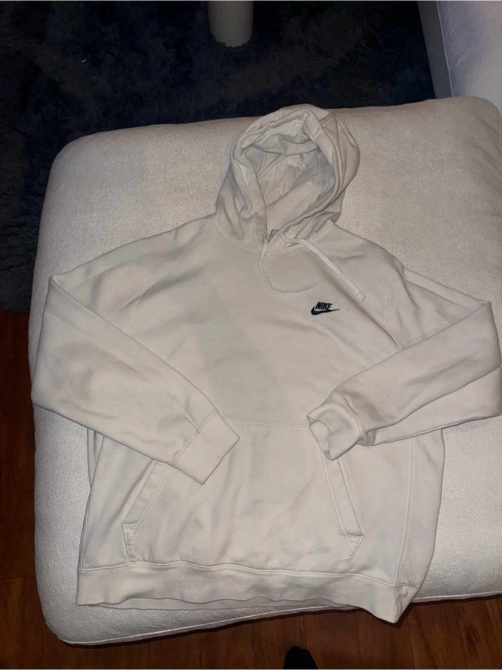 Nike Cream Pullover Hoodie with Black Swoosh